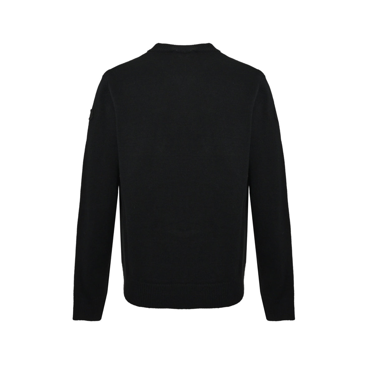 Moncler/Mask Embroidered Jacquard Logo Crew Neck Sweater