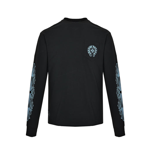 Chrome Hearts/Chrome Heart Sanskrit horseshoe long-sleeved T-shirt