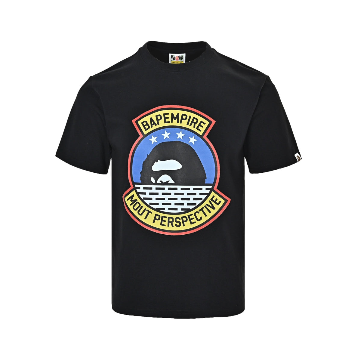 Bape ape head large badge print short sleeves