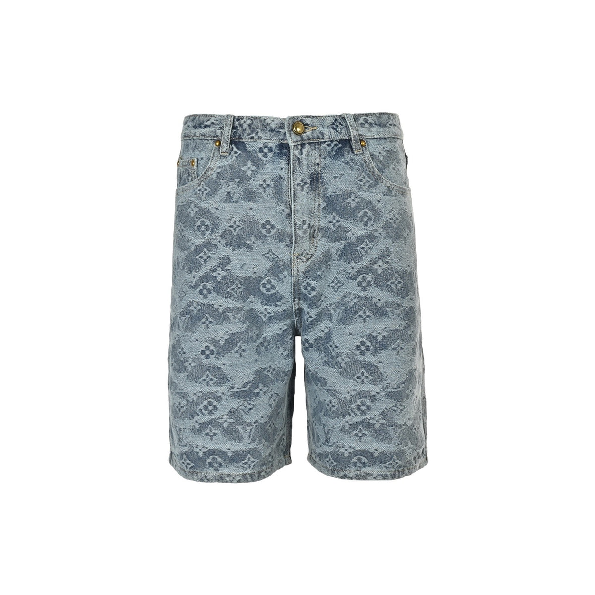 Louis Vuitton cloud old flower jacquard suit denim shorts