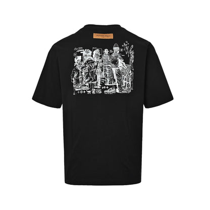 Louis Vuitton employee limited foam printed short-sleeves