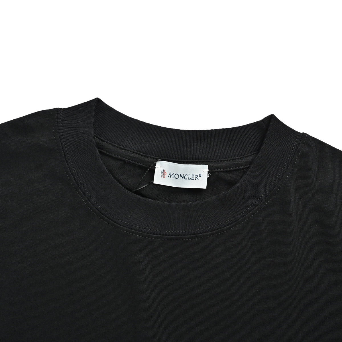Moncler/muzzled leather label embroidered short sleeves
