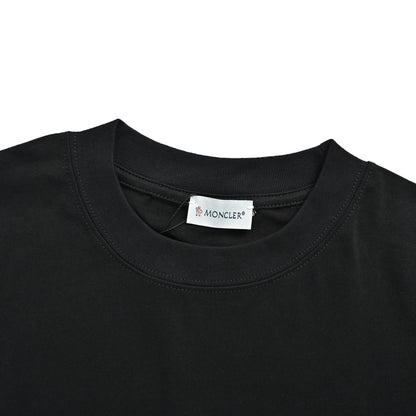 Moncler/muzzled leather label embroidered short sleeves