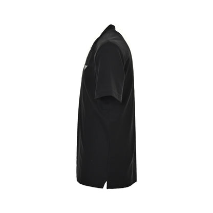 Prada 25ss triangle half zipper Polo short sleeves