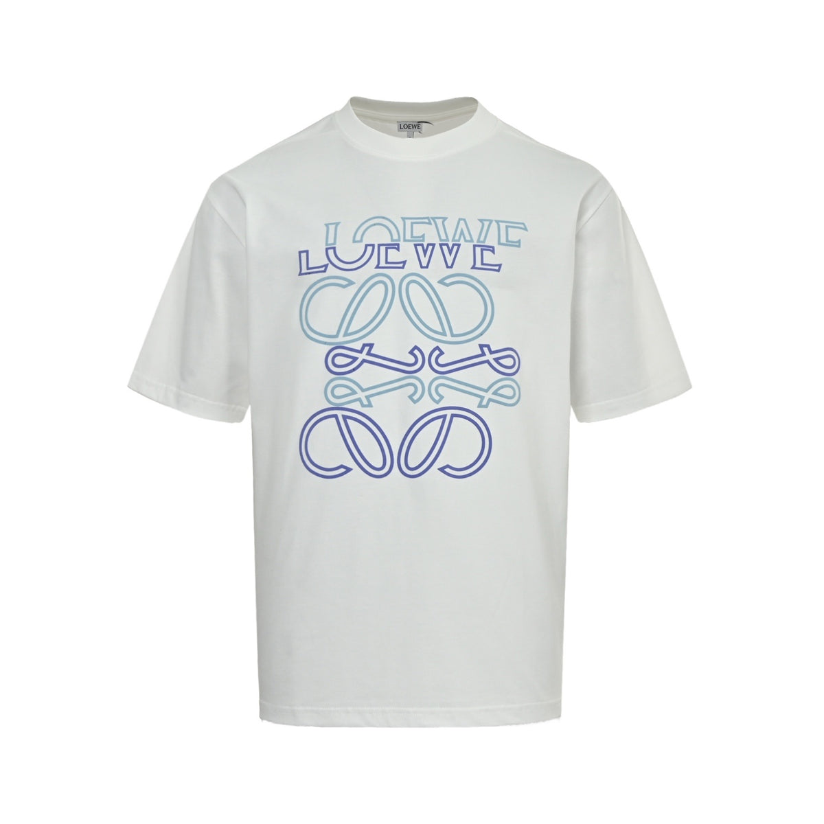 Loewe/Loewei Irregular Logo Contrast Color Foam Printed Short Sleeves