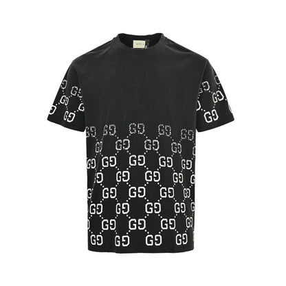 Gucci Double G printed gradient short sleeves