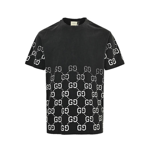 Gucci Double G printed gradient short sleeves