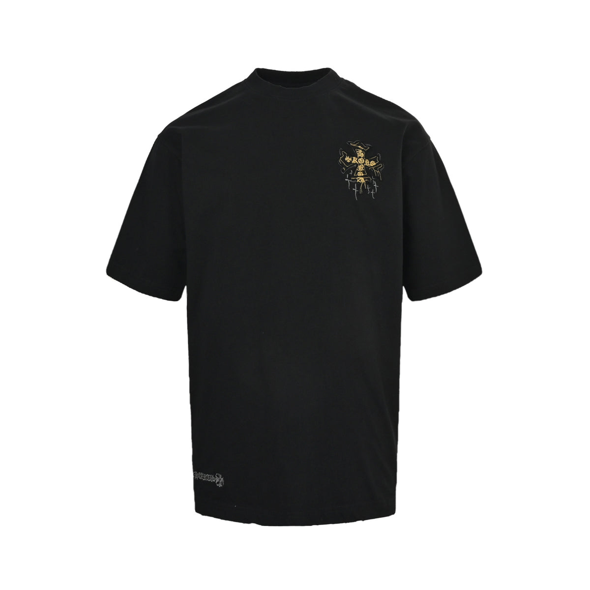 Chrome Hearts/Chrome Heart Patch Cross Washed Short Sleeves