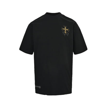 Chrome Hearts/Chrome Heart Patch Cross Washed Short Sleeves