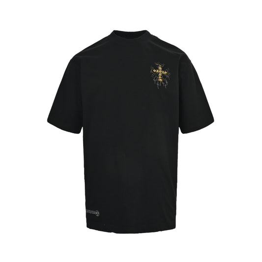 Chrome Hearts/Chrome Heart Patch Cross Washed Short Sleeves