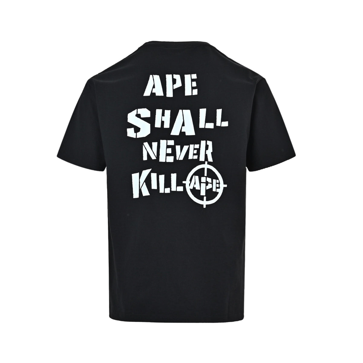 BAPE ape head sight letter print short sleeves