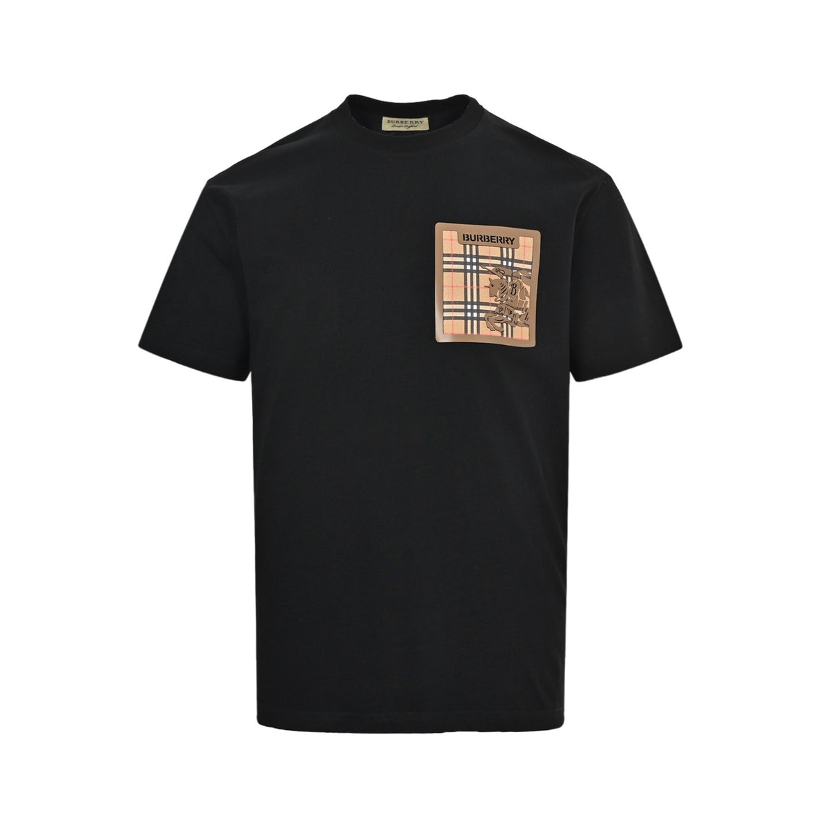 Burberry Knight War Horse Plaid Fake Pocket Short Sleeves