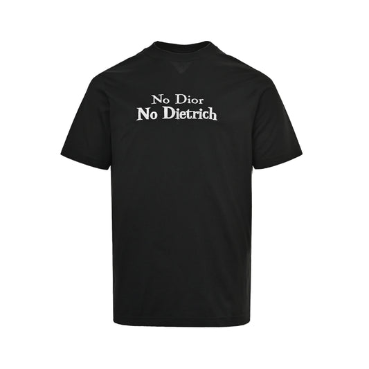 Dior short sleeves with embroidered letters on the chest