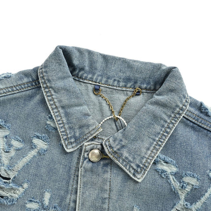 Louis Vuitton 24Fw ripped presbyopia suit denim jacket