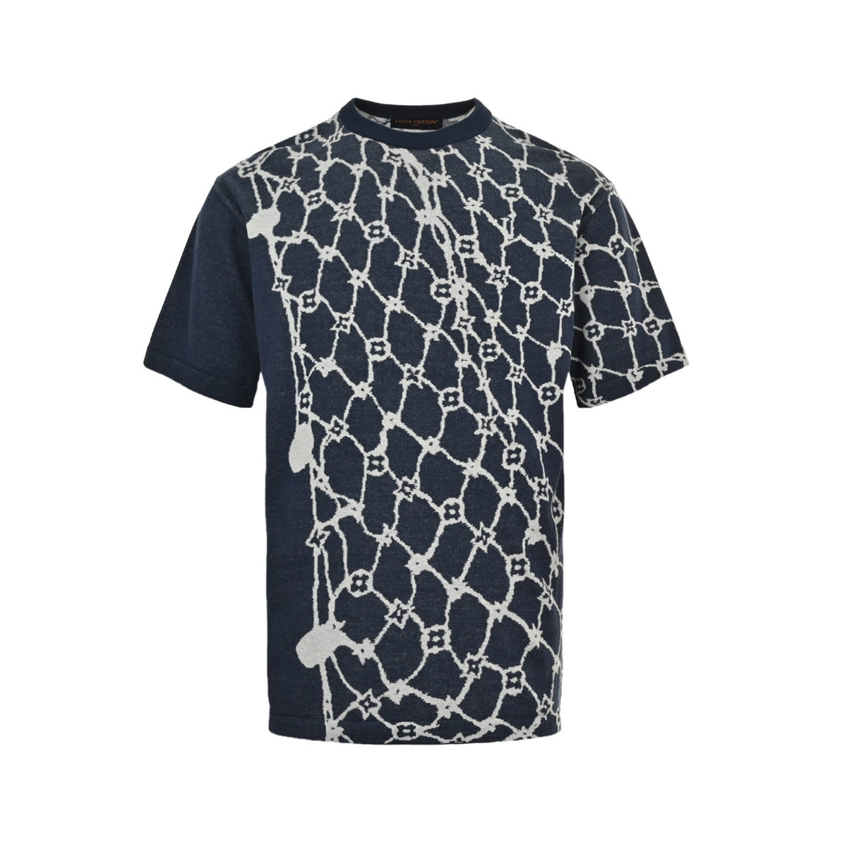 Louis Vuitton 24ss fishnet jacquard knitted short sleeves