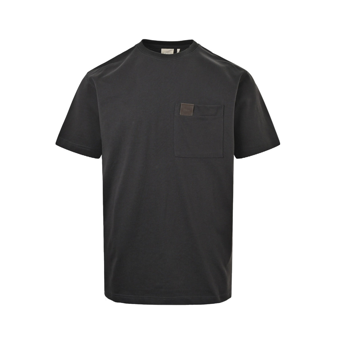 Dior 26ss pocket logo leather stamp short sleeves