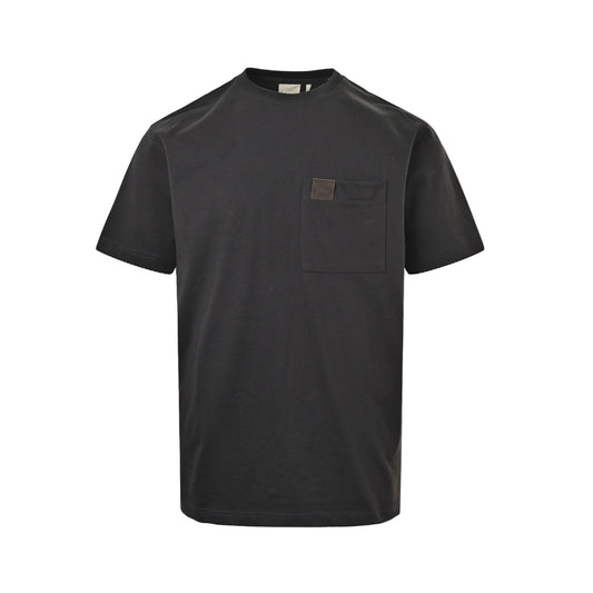 Dior 26ss pocket logo leather stamp short sleeves
