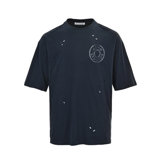 Acne Studios Badge Distressed Short Sleeves