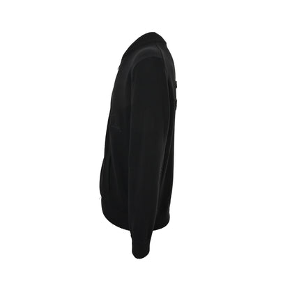 Dior signature letter embroidered zipper sweater jacket