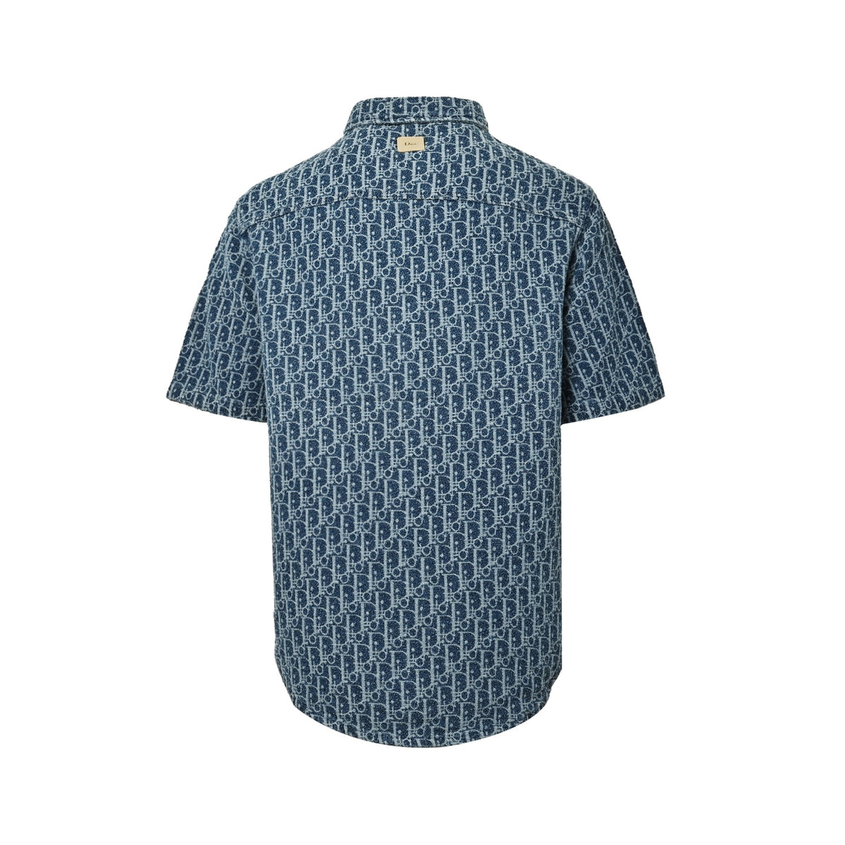Dior all-over printed denim short-sleeved shirt