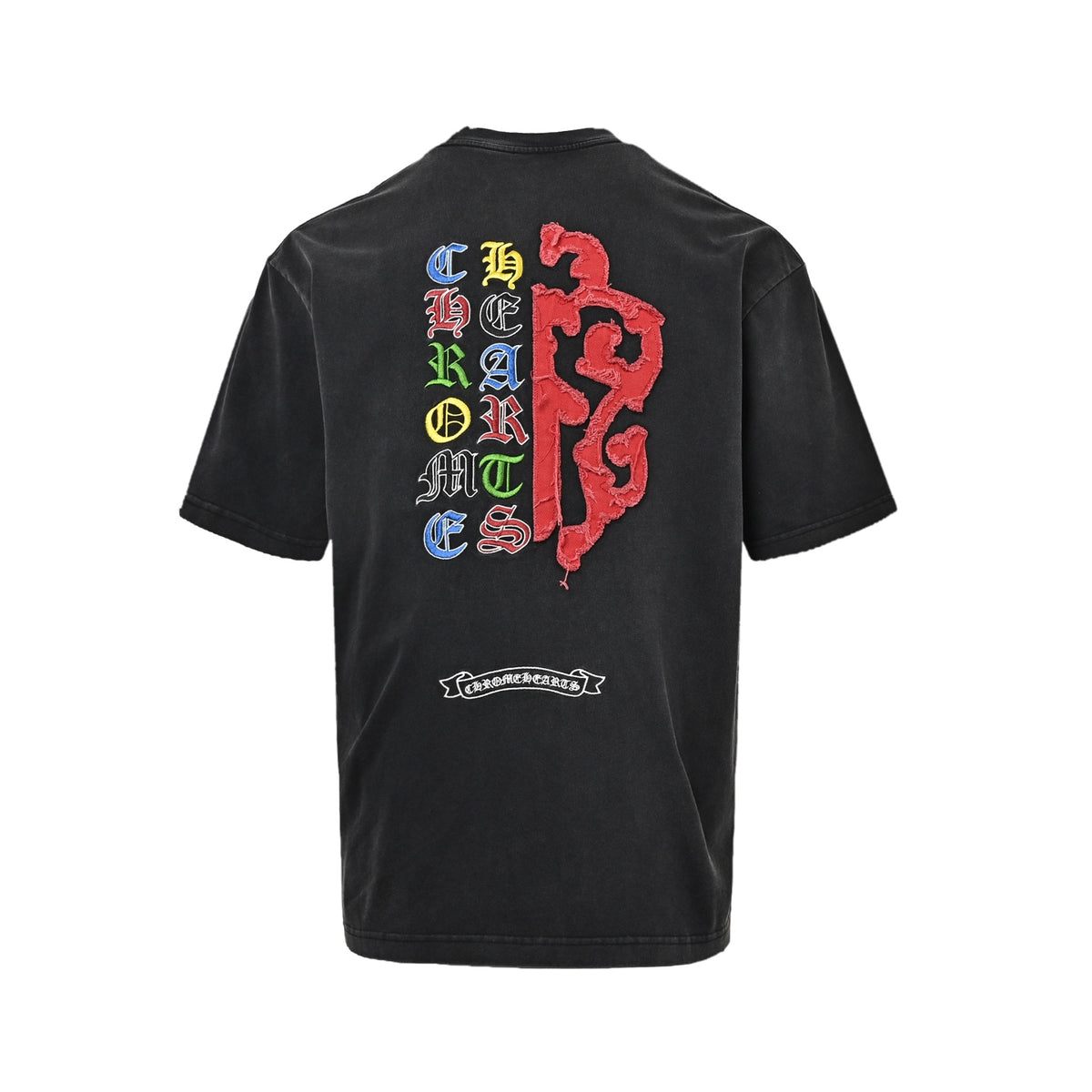 Chrome Hearts patch embroidered washed short sleeves