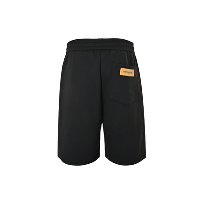 Louis Vuitton wave pattern old flower embroidered logo shorts