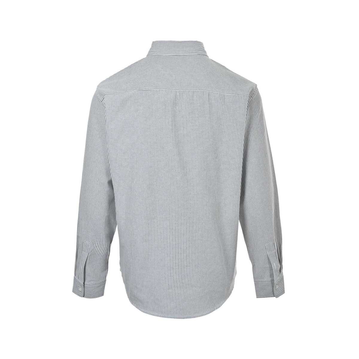 Ami Paris love embroidered vertical striped long-sleeved shirt