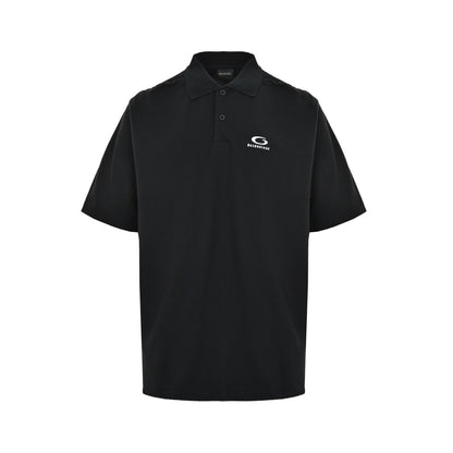Balenciaga ring embroidered pique Polo short sleeves