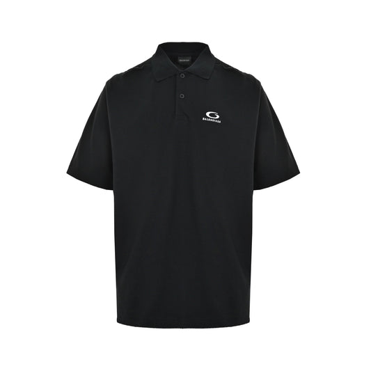 Balenciaga ring embroidered pique Polo short sleeves