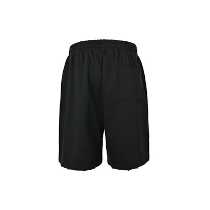 Balenciaga/Balanciaga classic engraved logo metal ring button shorts