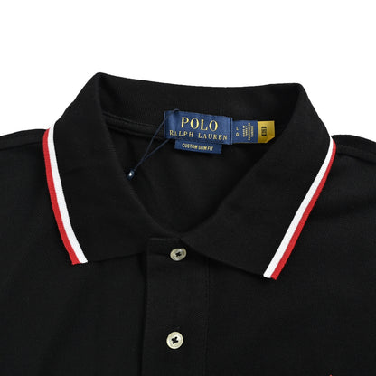 Ralph Lauren Color Stripe Collar Small Label Embroidery Polo Short Sleeves