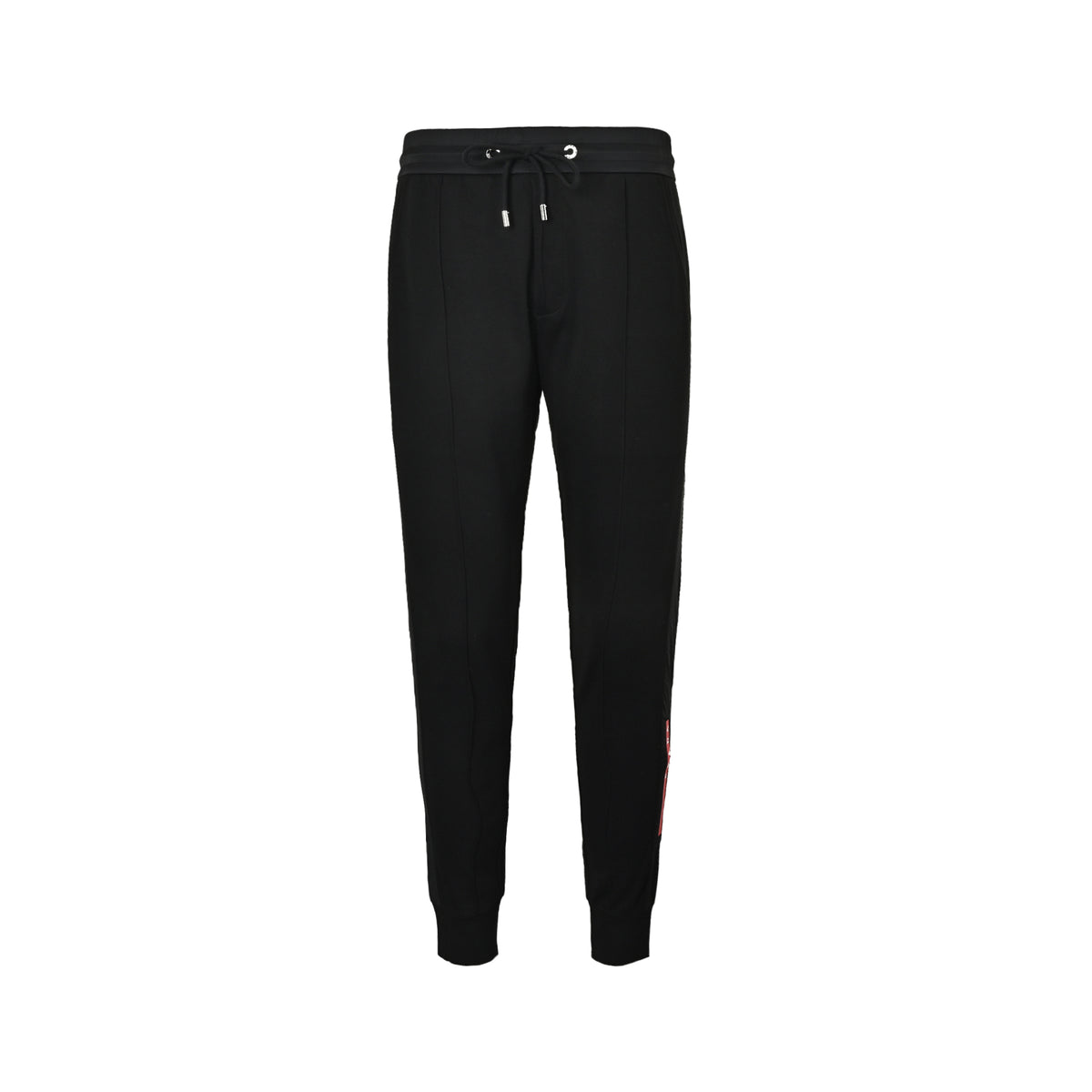 Prada 25ss back pocket letter stitching side stitching red tape trousers