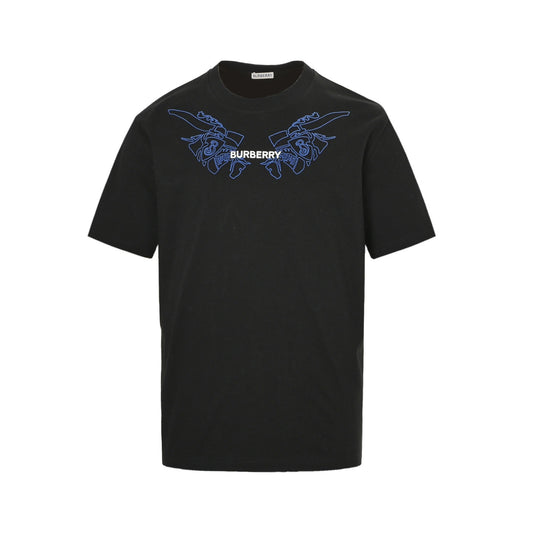 Burberry 25ss collar knight war horse print short sleeves