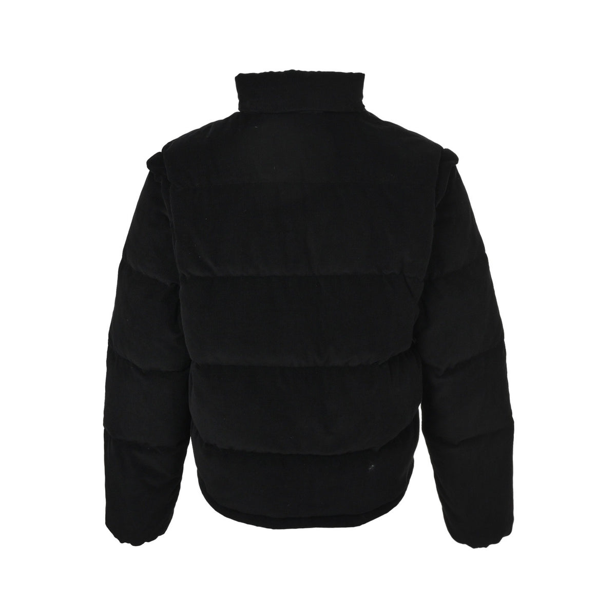 Prada 25Fw triangle logo detachable corduroy stand collar down jacket