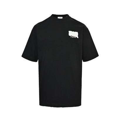 Dior 26ss letter logo patch embroidered short sleeves