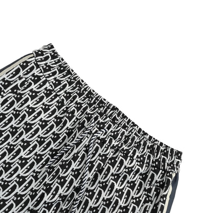 Dior all-over printed jacquard side webbing suit trousers