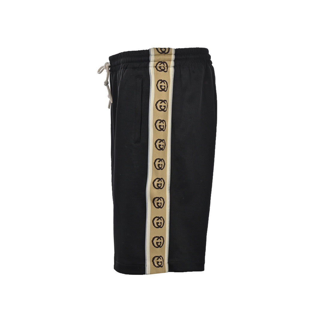 Gucci 20ss double G reflective webbing shorts on the side