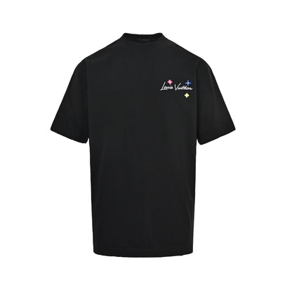 Louis Vuitton LV colorful embroidered short sleeves