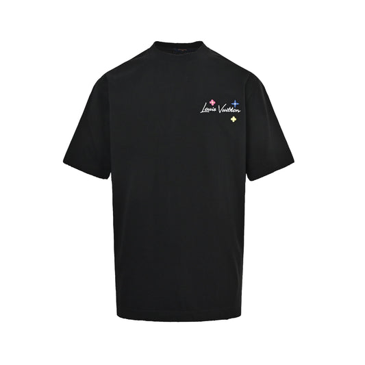 Louis Vuitton LV colorful embroidered short sleeves