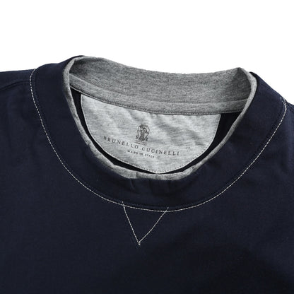 BRUNELLO CUCINELLI/BC embroidered layered short sleeves