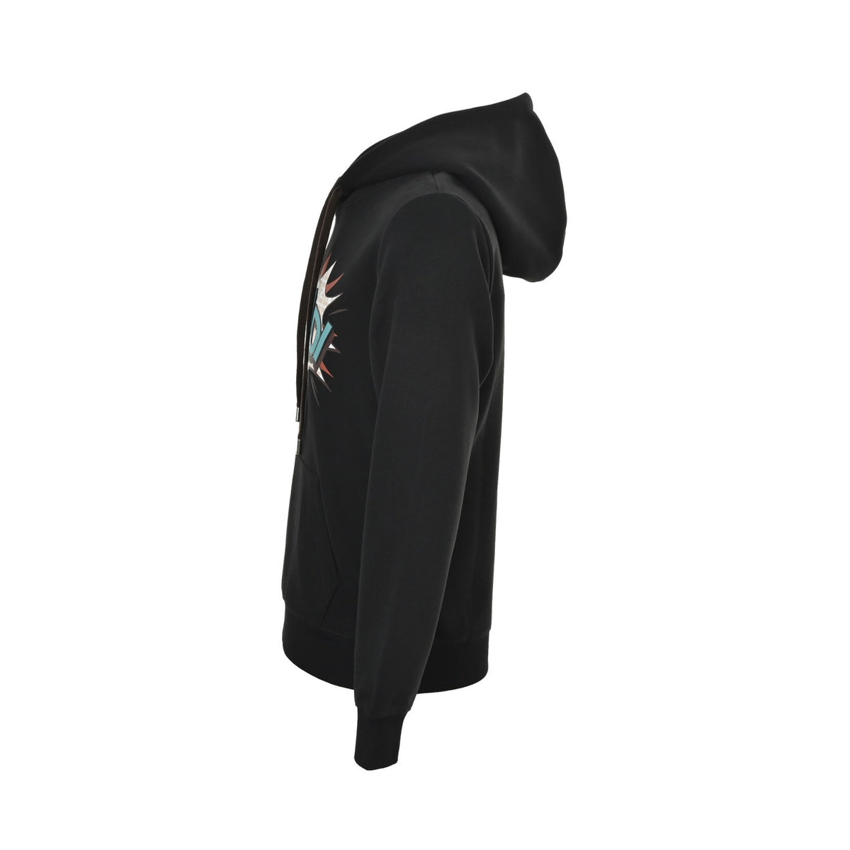 Fendi letter laminated printed hooded sweatshirt
