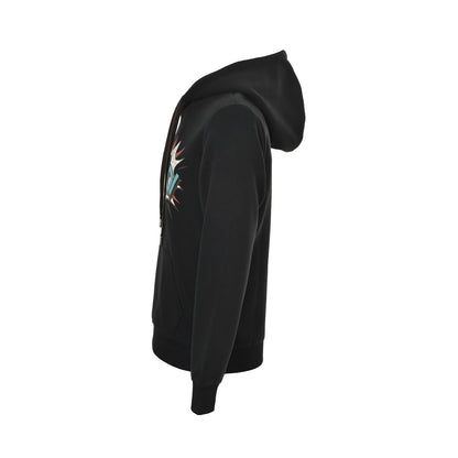 Fendi letter laminated printed hooded sweatshirt
