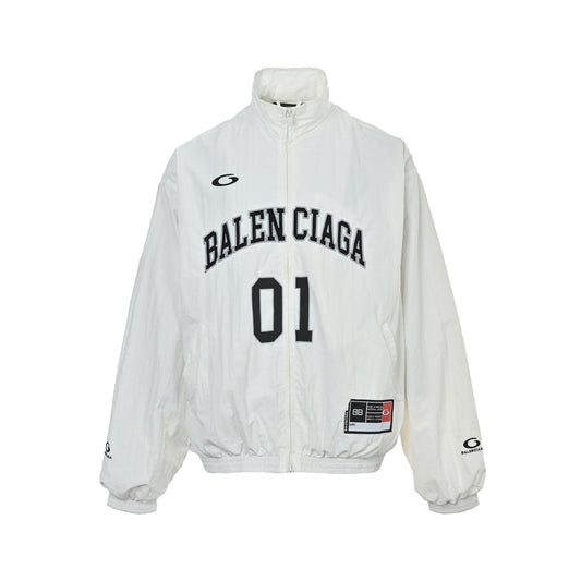 Balenciaga/Balanciaga Half Ring 01 Embroidered Basketball Jacket