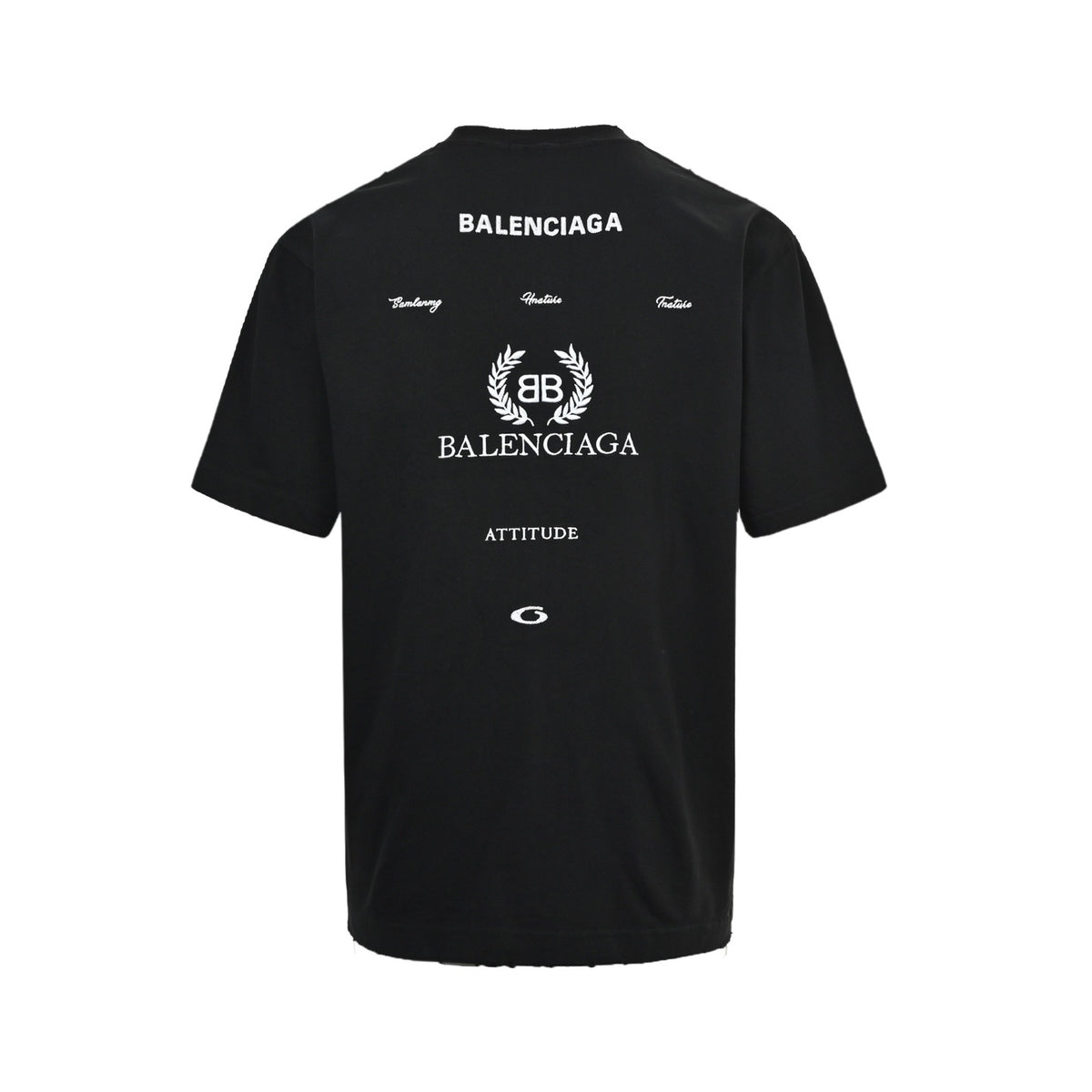 Balenciaga short sleeves with wheat ears embroidery on the back