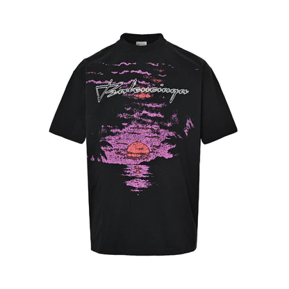 Balenciaga/Balanciaga Hawaiian pink sunset short sleeves