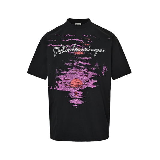 Balenciaga/Balanciaga Hawaiian pink sunset short sleeves