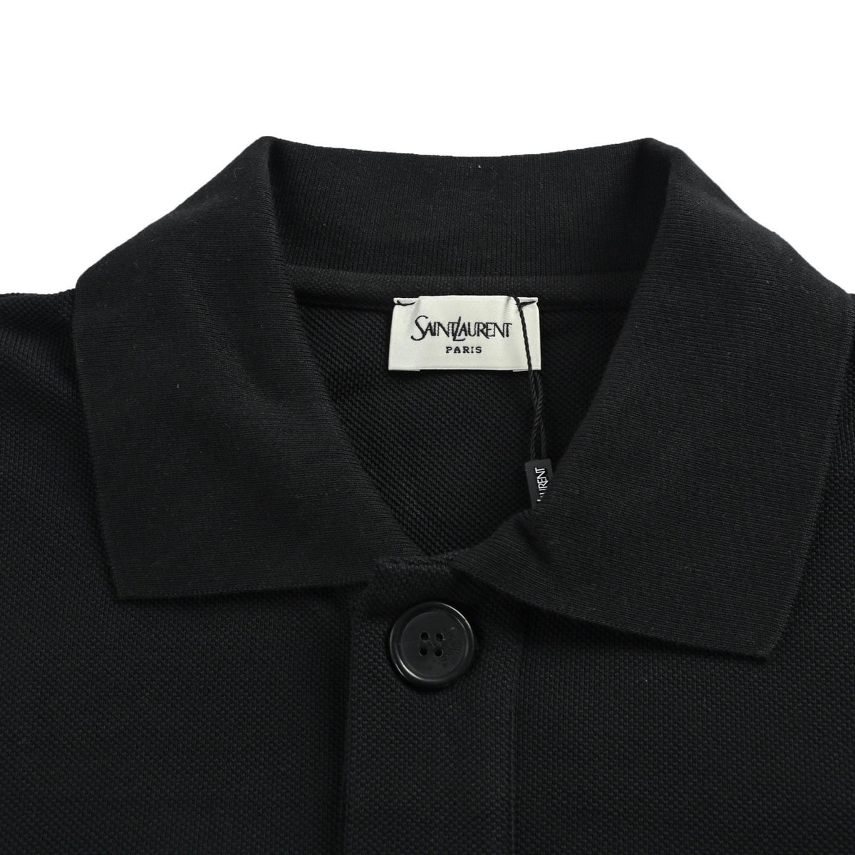 Saint Laurent Paris/Saint Laurent 26ss pocket embroidered silhouette Polo short sleeves