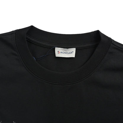 Moncler/Mask 26ss inkjet letter printed short sleeves