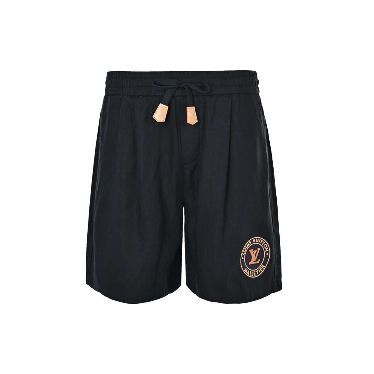 Louis Vuitton 26ss round badge cotton and linen shorts