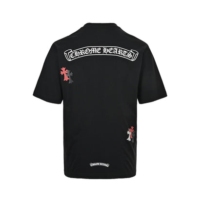 Chrome Hearts/Chrome Heart Cross Star Print Short Sleeve